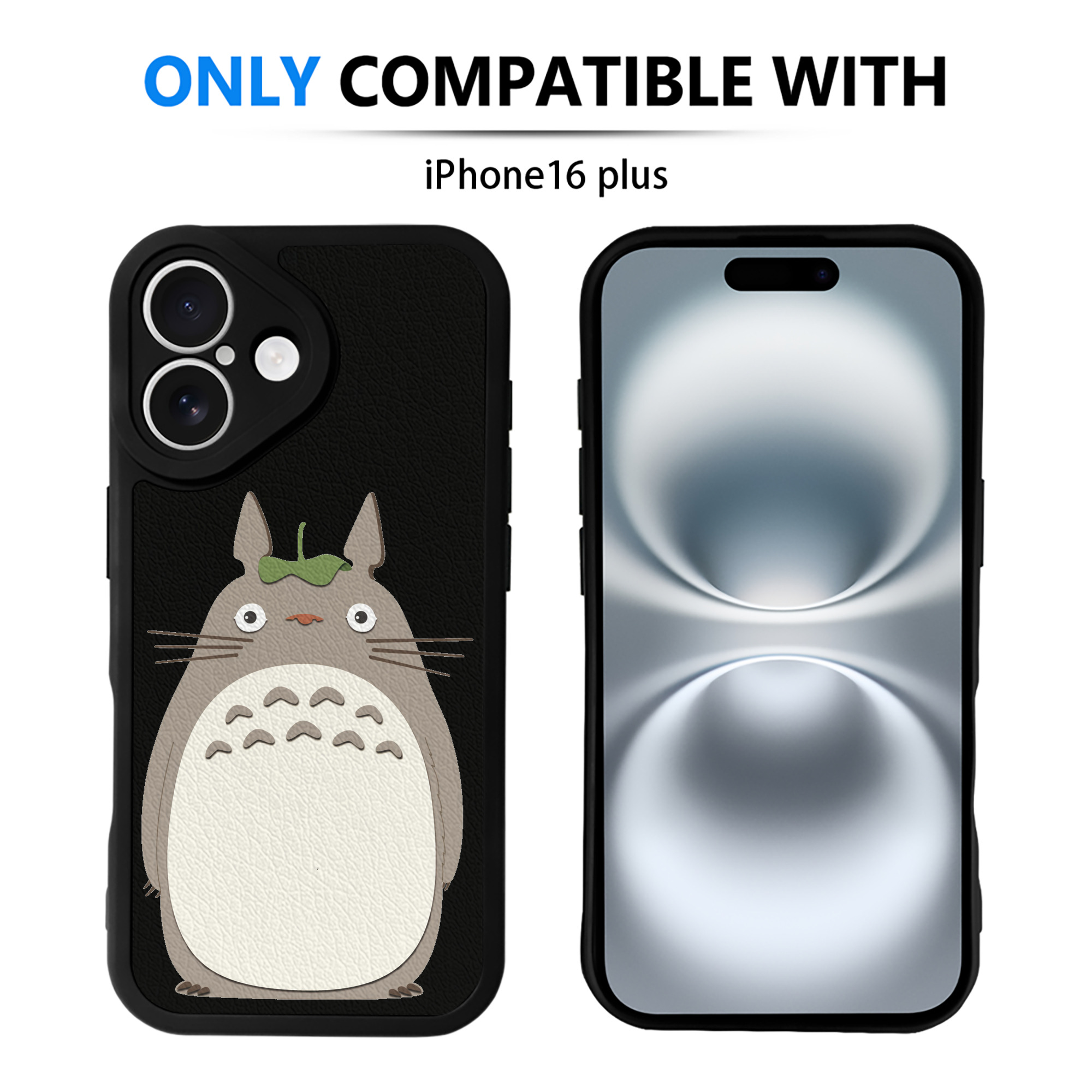 （画像用） となりのトトロ 草壁メイ 草壁サツキ My Neighbor Totoro Satsuki Kusakabe Mei Kusakabe 【iPhone 16シリーズ対応】シリコンスマホケース（レザー調） 材質：シリコン